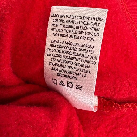 Holiday Time Ugly Christmas Falala Llama Print Red Sweatshirt Mens Sz L - Picture 6 of 6